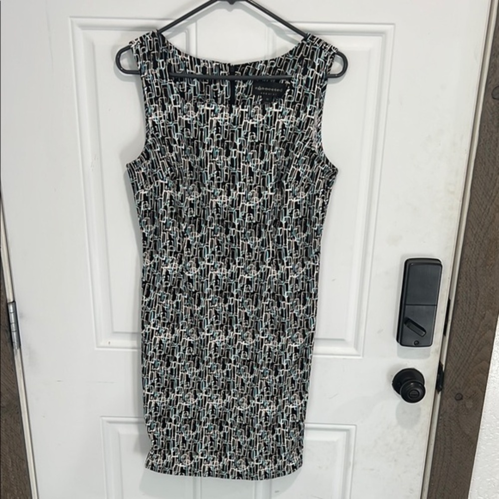 Connected Apparel Geometric Midi Dress women size 10
